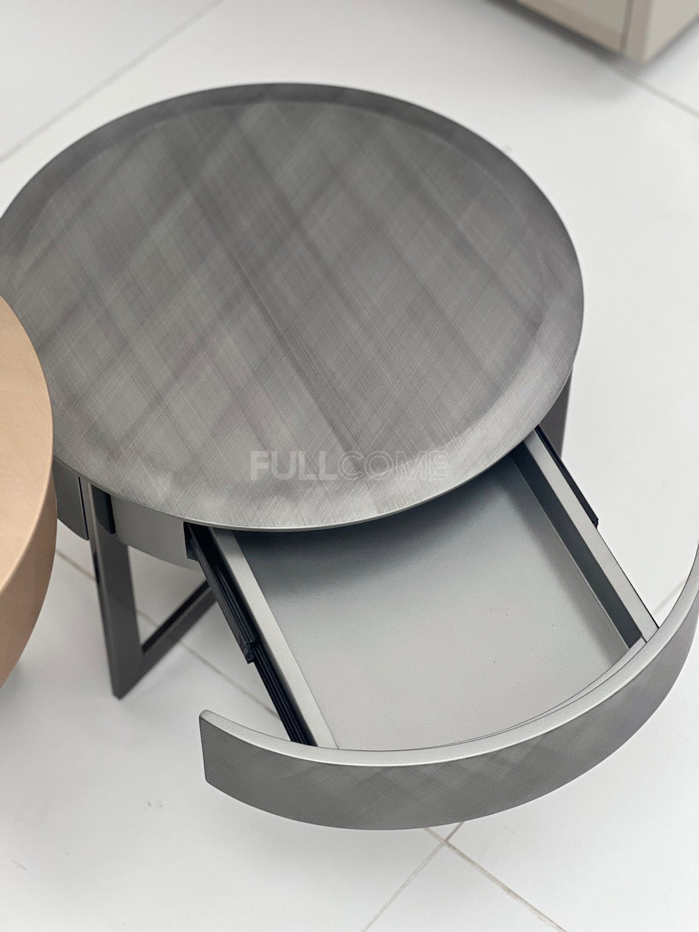 The Curved-Drawer Round Side Tables