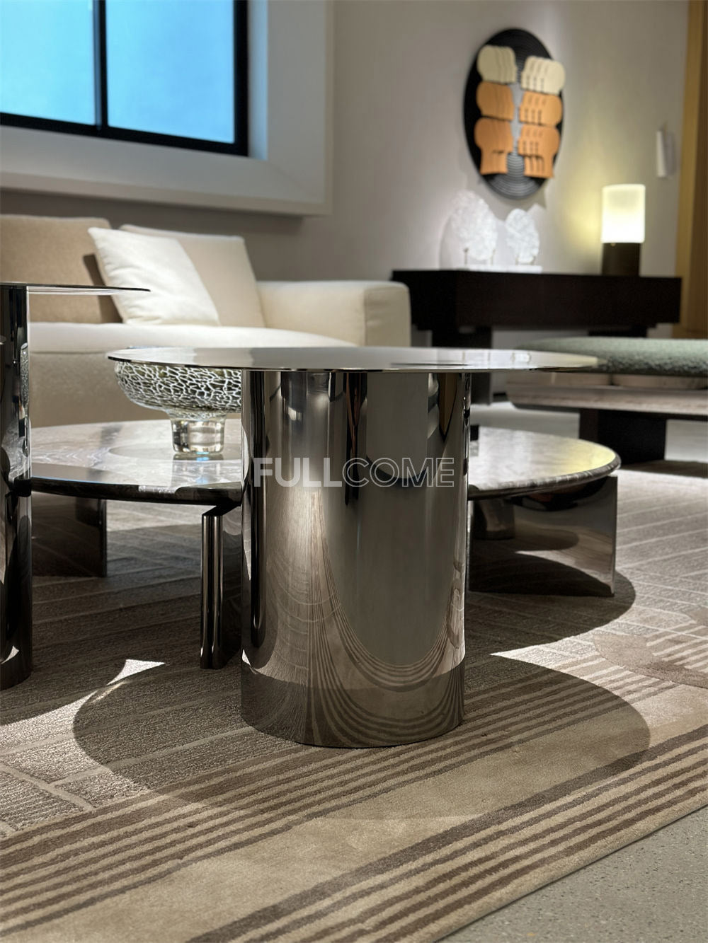The Mirror Drum Side Table