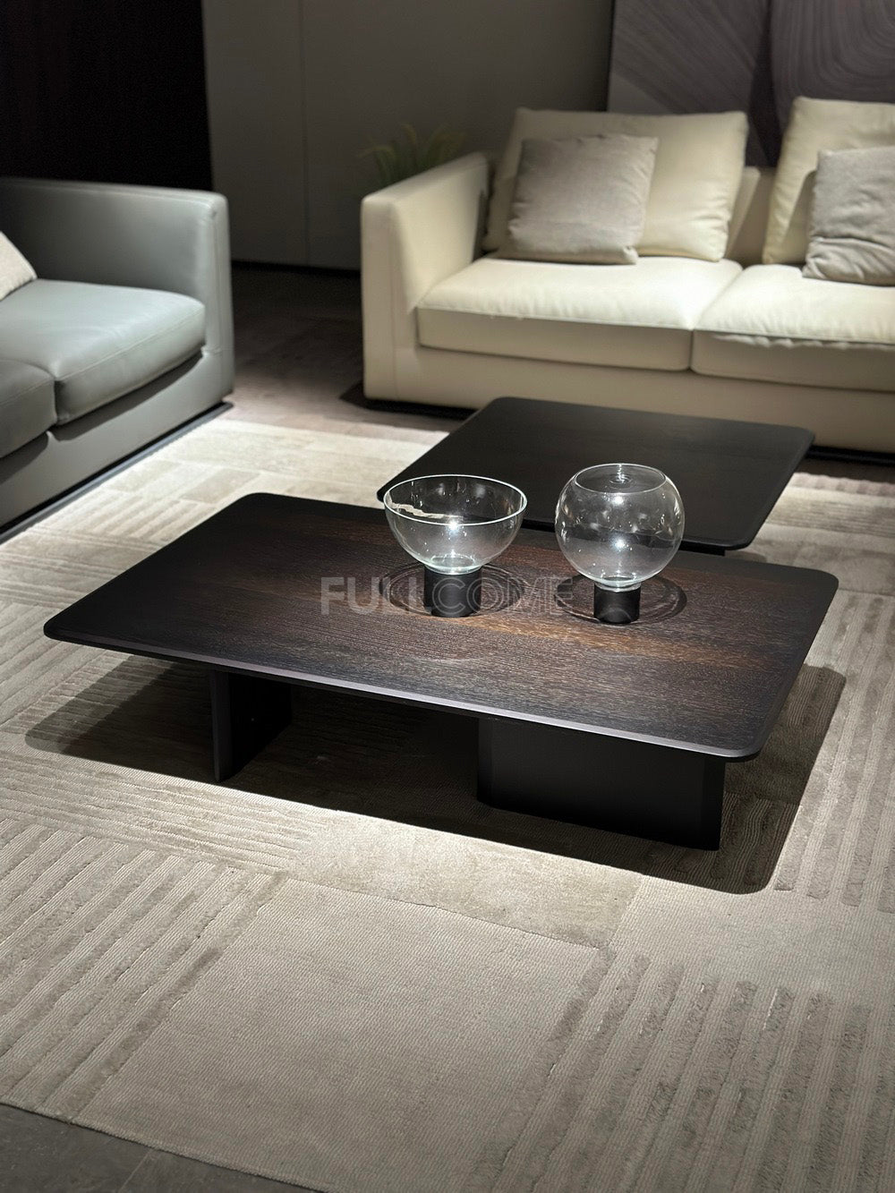 The Crossed-Slab Coffee Table Set