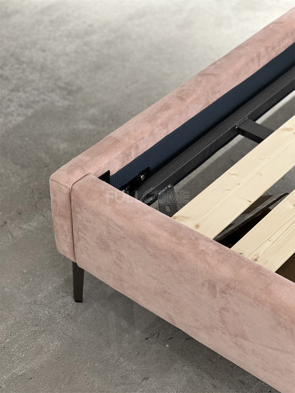 The Mauve Square Tuft Bed