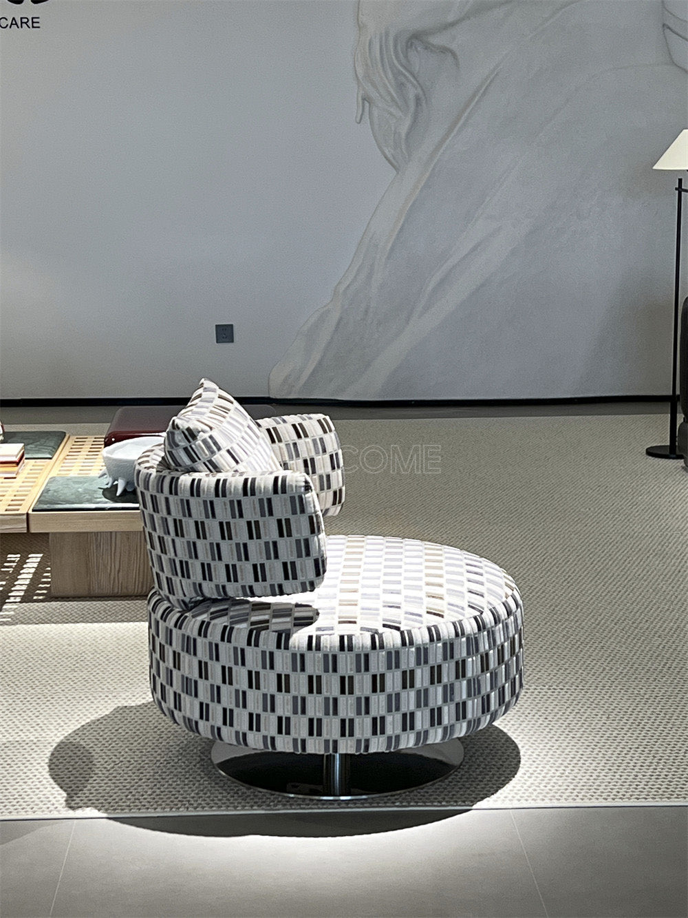The Check Weave Swivel Chair