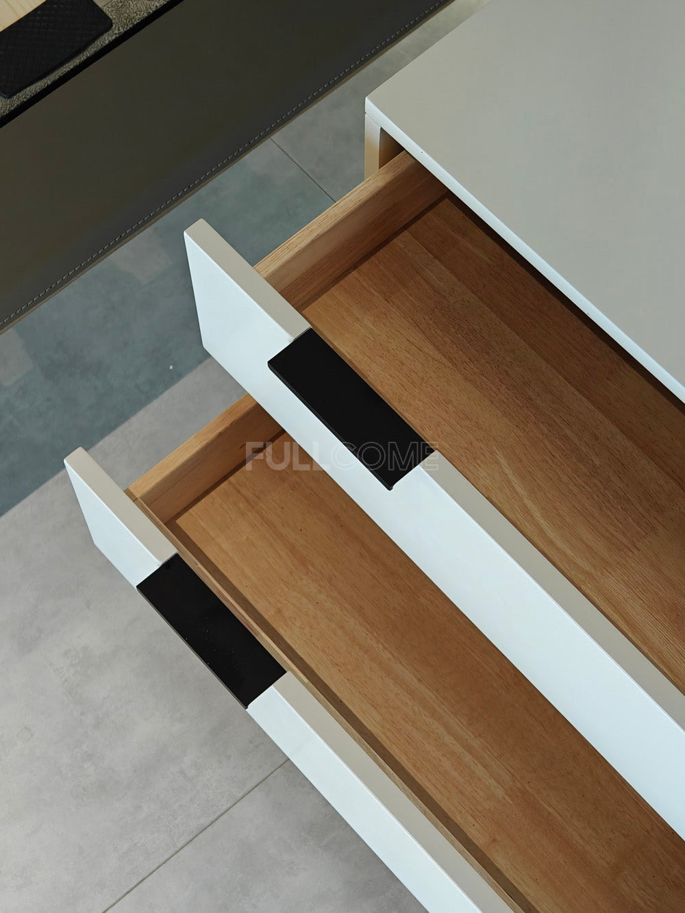 The Mist White Two-Drawer Nightstand