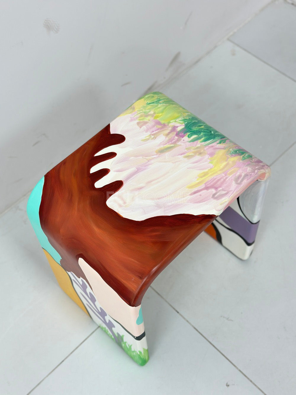 The Painted Arch Stool
