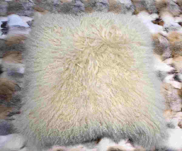 R5602BZ Mongolian Sheep Throw Pillow (Beige)