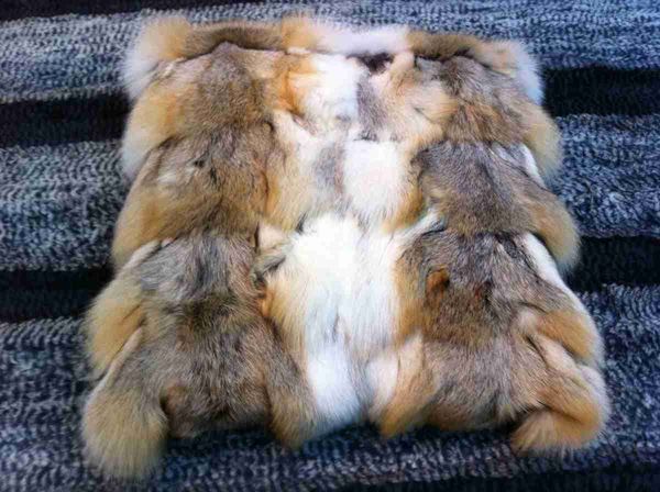 R5626BZ Golden Island Fox Head Natural Color Throw Pillow
