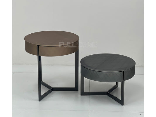 The Curved-Drawer Round Side Tables