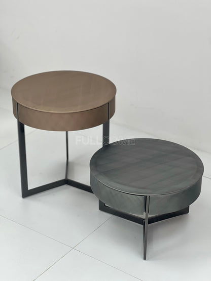 The Curved-Drawer Round Side Tables