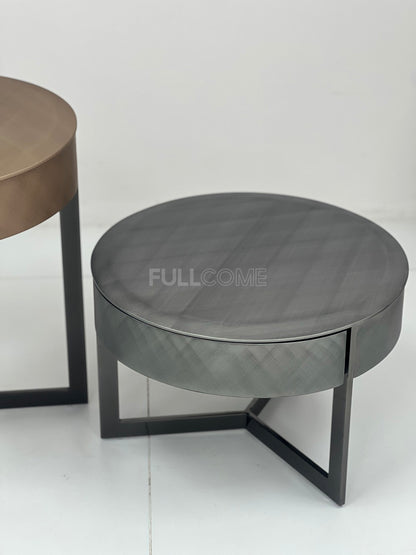 The Curved-Drawer Round Side Tables
