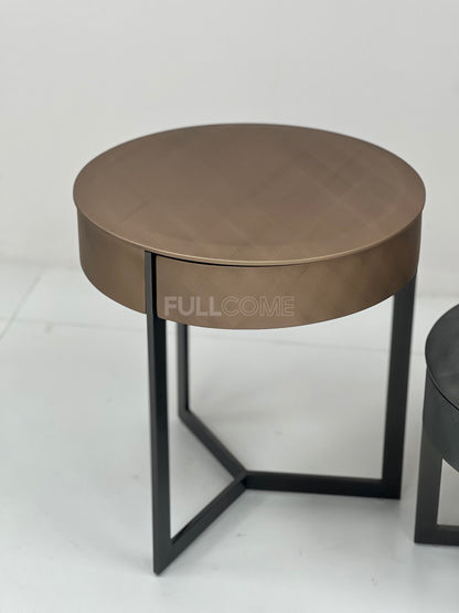 The Curved-Drawer Round Side Tables