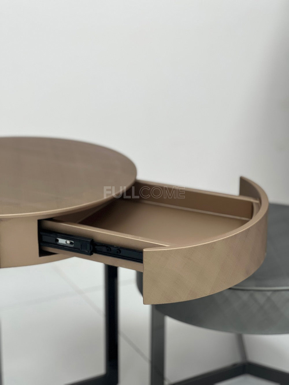 The Curved-Drawer Round Side Tables