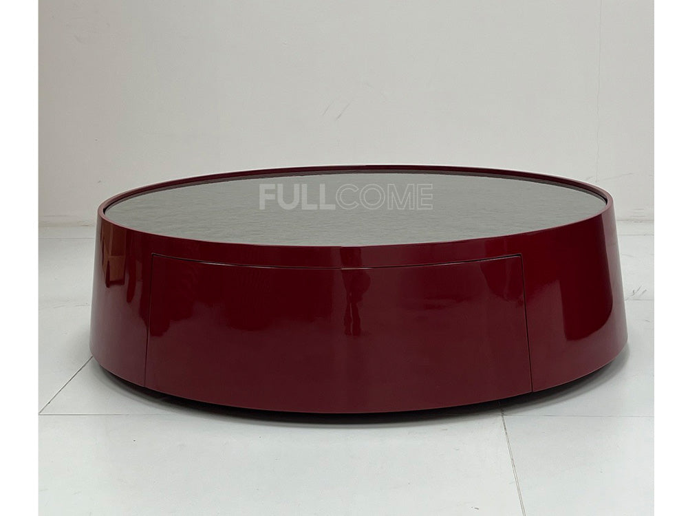 The Tapered Gloss Drum Coffee Table