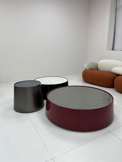 The Tapered Gloss Drum Coffee Table