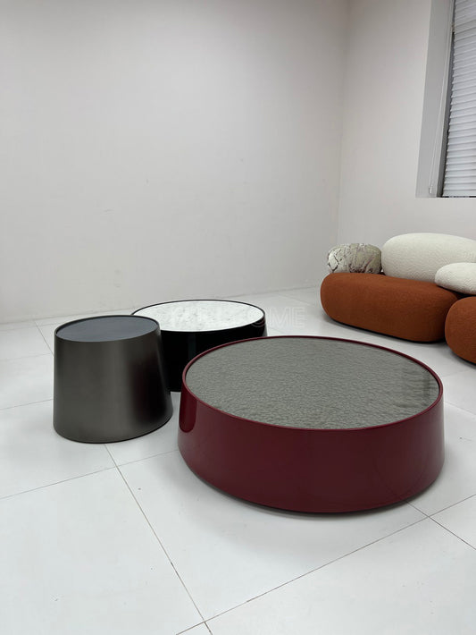 The Tapered Gloss Drum Coffee Table