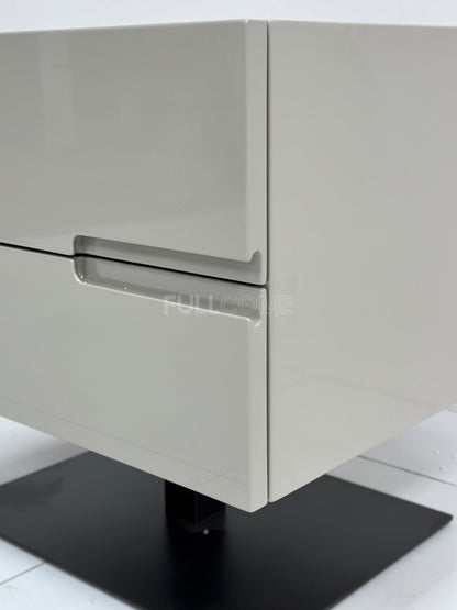 The Khaki Pedestal Nightstand