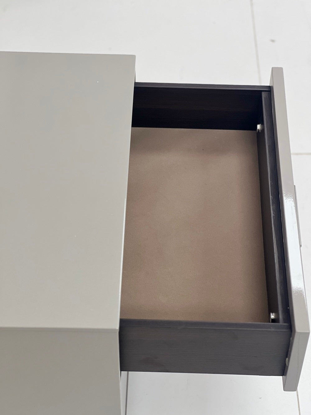 The Khaki Pedestal Nightstand