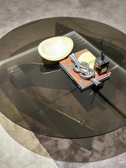 The Smoked Glass Drum Coffee Table