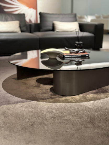 The Smoked Glass Drum Coffee Table