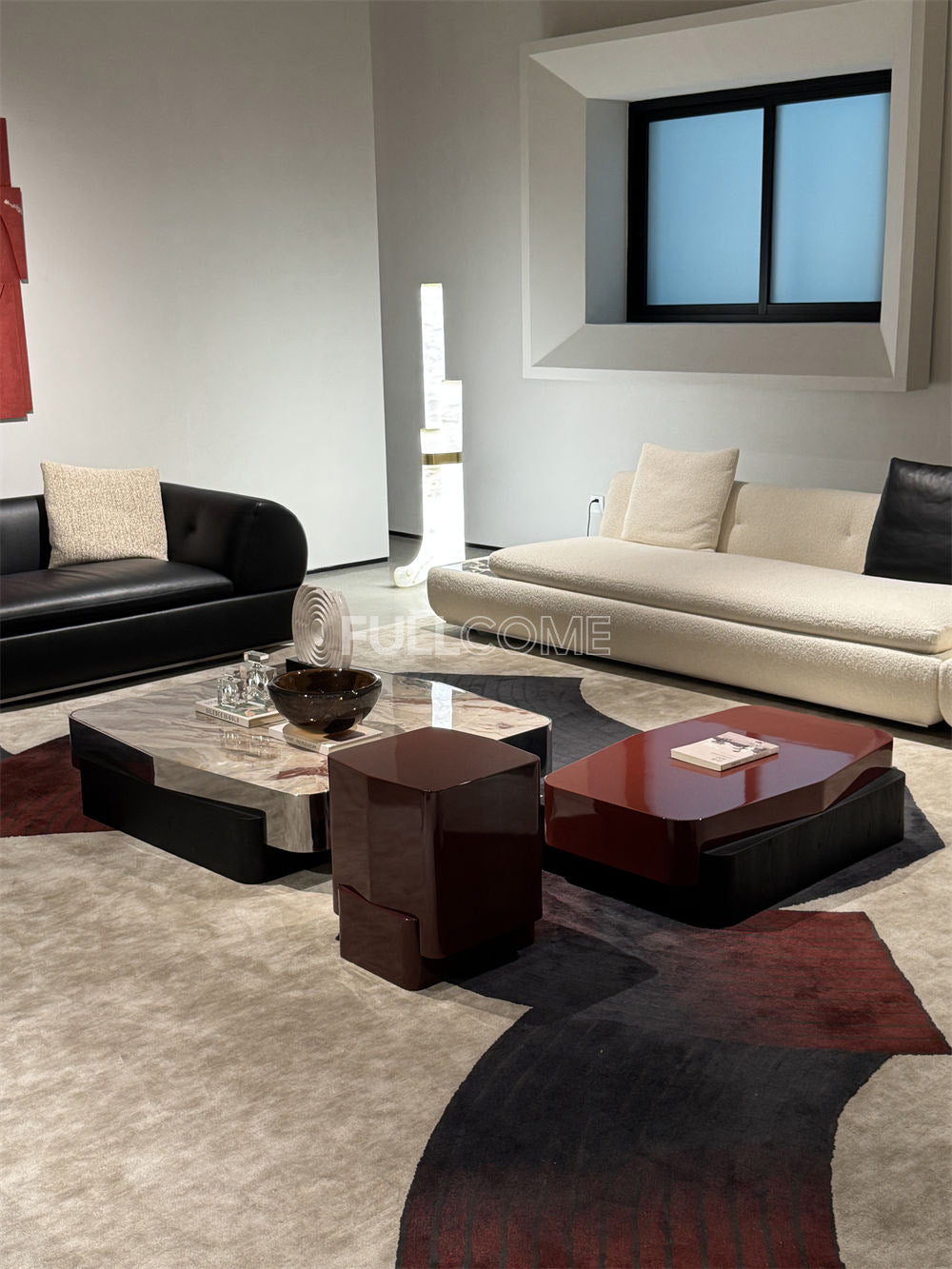 The Claret Column Coffee Table Set