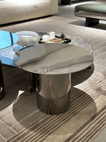 The Mirror Drum Side Table