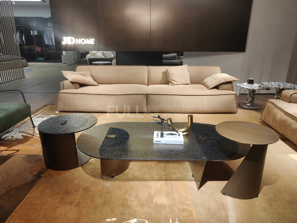 The Rippled Glass Coffee Table Set