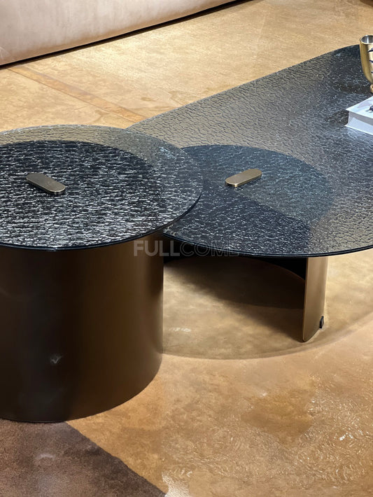 The Rippled Glass Coffee Table Set