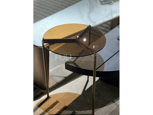 The Amber Glass Tripod Side Table