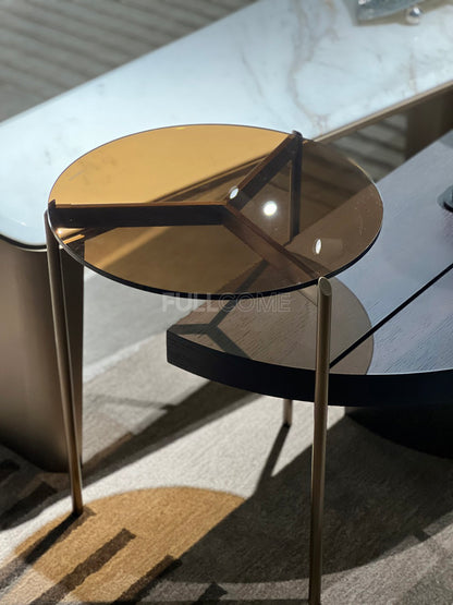 The Amber Glass Tripod Side Table