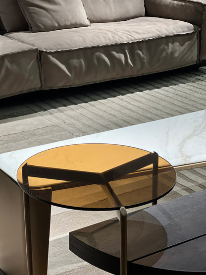 The Amber Glass Tripod Side Table
