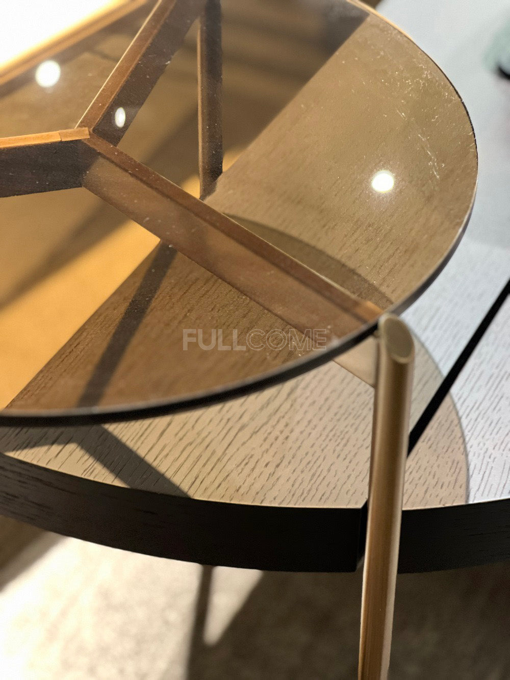 The Amber Glass Tripod Side Table