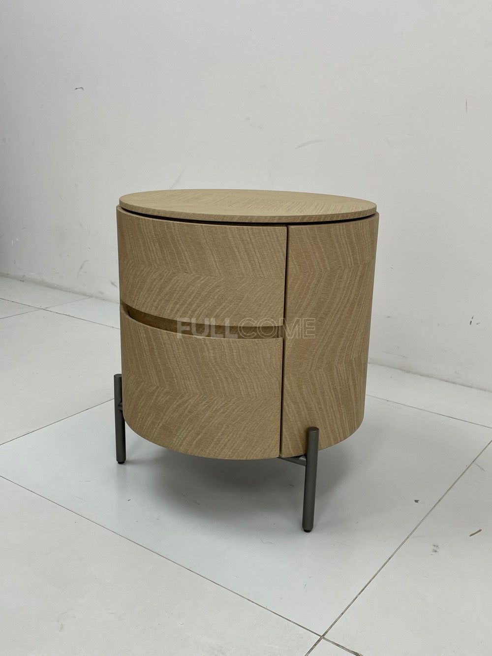 The Chevron Drum Nightstand