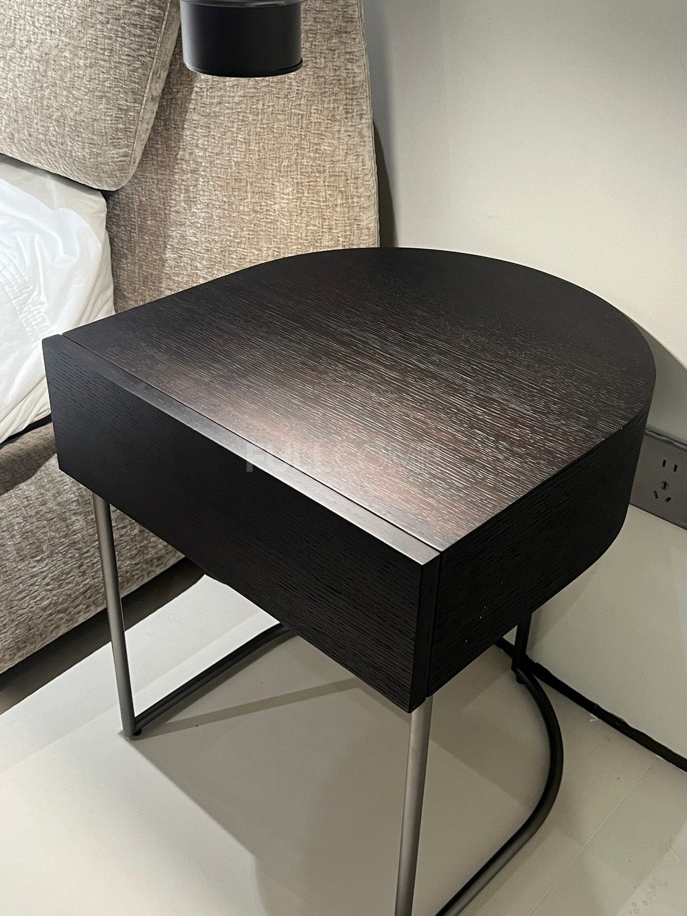 The Rounded Smoked Nightstand