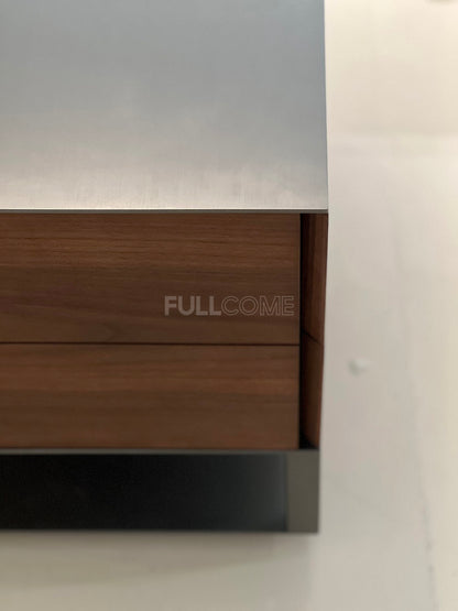The Twin Walnut Drawer Nightstand