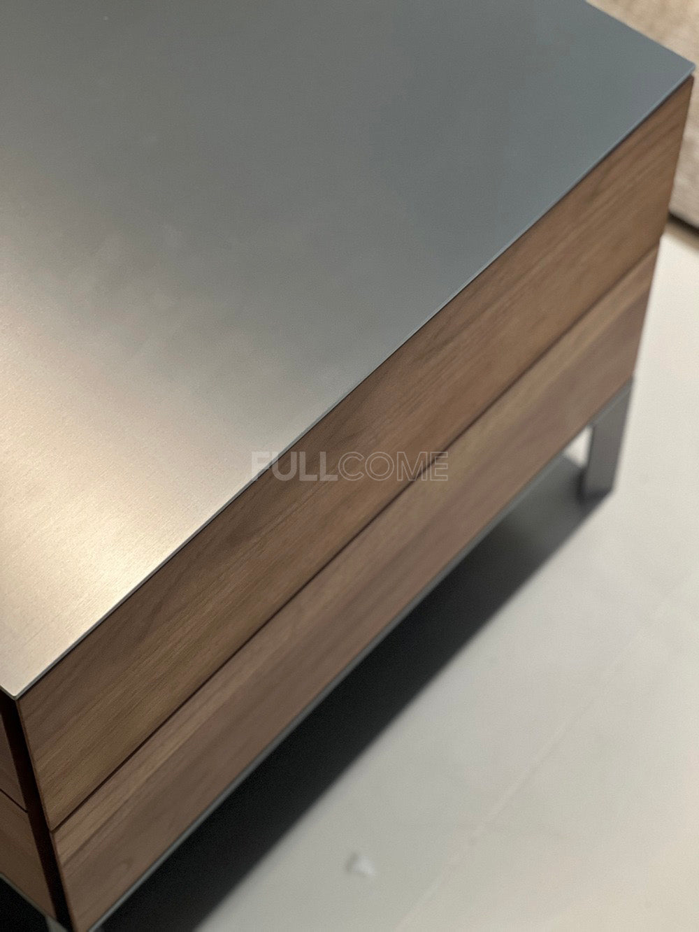 The Twin Walnut Drawer Nightstand