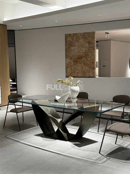 The Sculpted Glass Dining Table