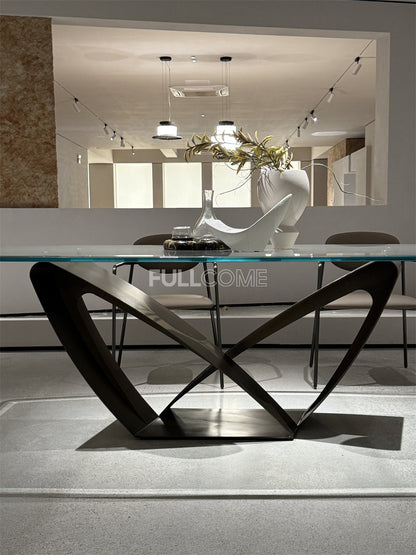 The Sculpted Glass Dining Table