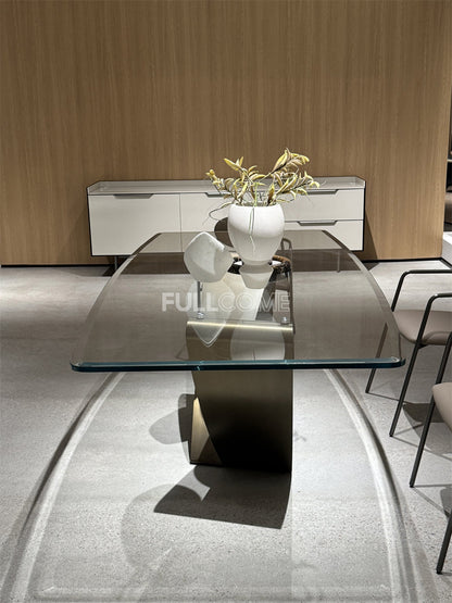 The Sculpted Glass Dining Table