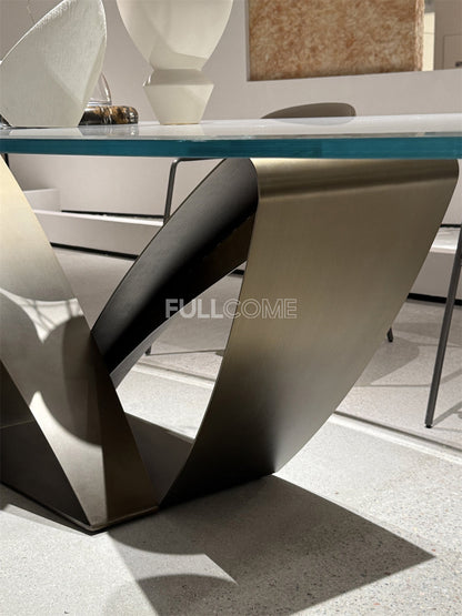 The Sculpted Glass Dining Table