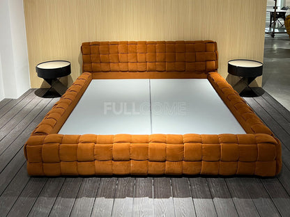 The Basket Weave Velvet Bed