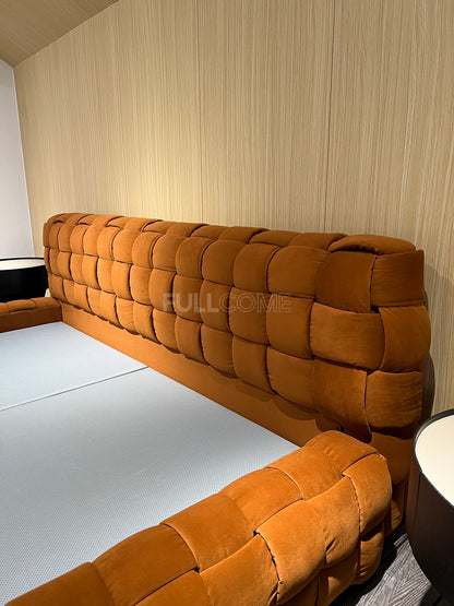 The Basket Weave Velvet Bed