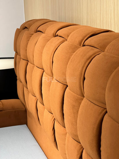 The Basket Weave Velvet Bed