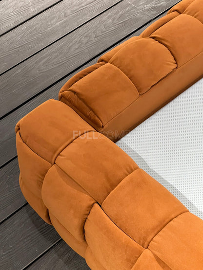 The Basket Weave Velvet Bed