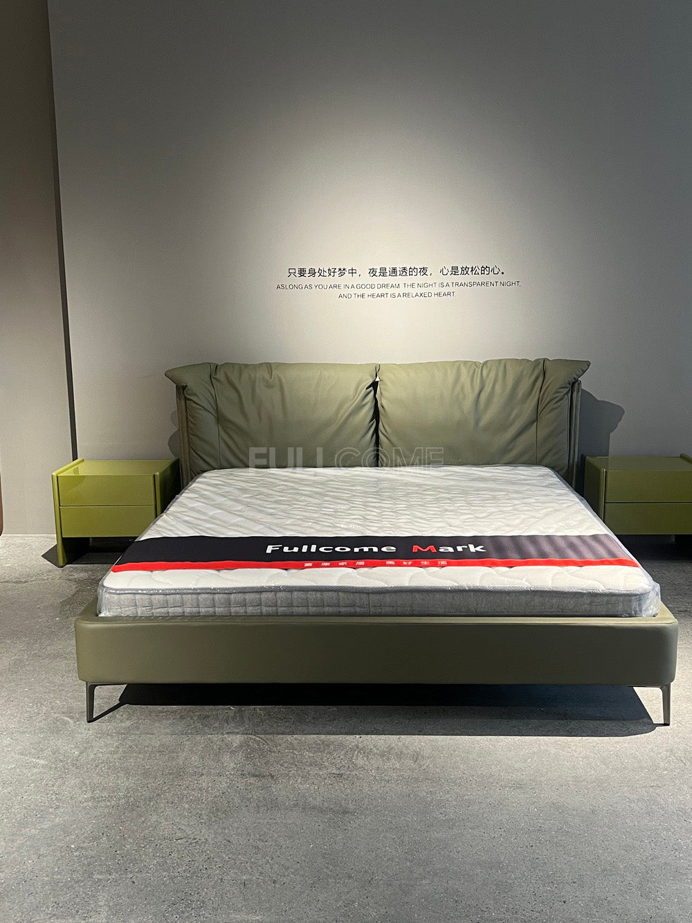 The Sage Winged Pillow Bed