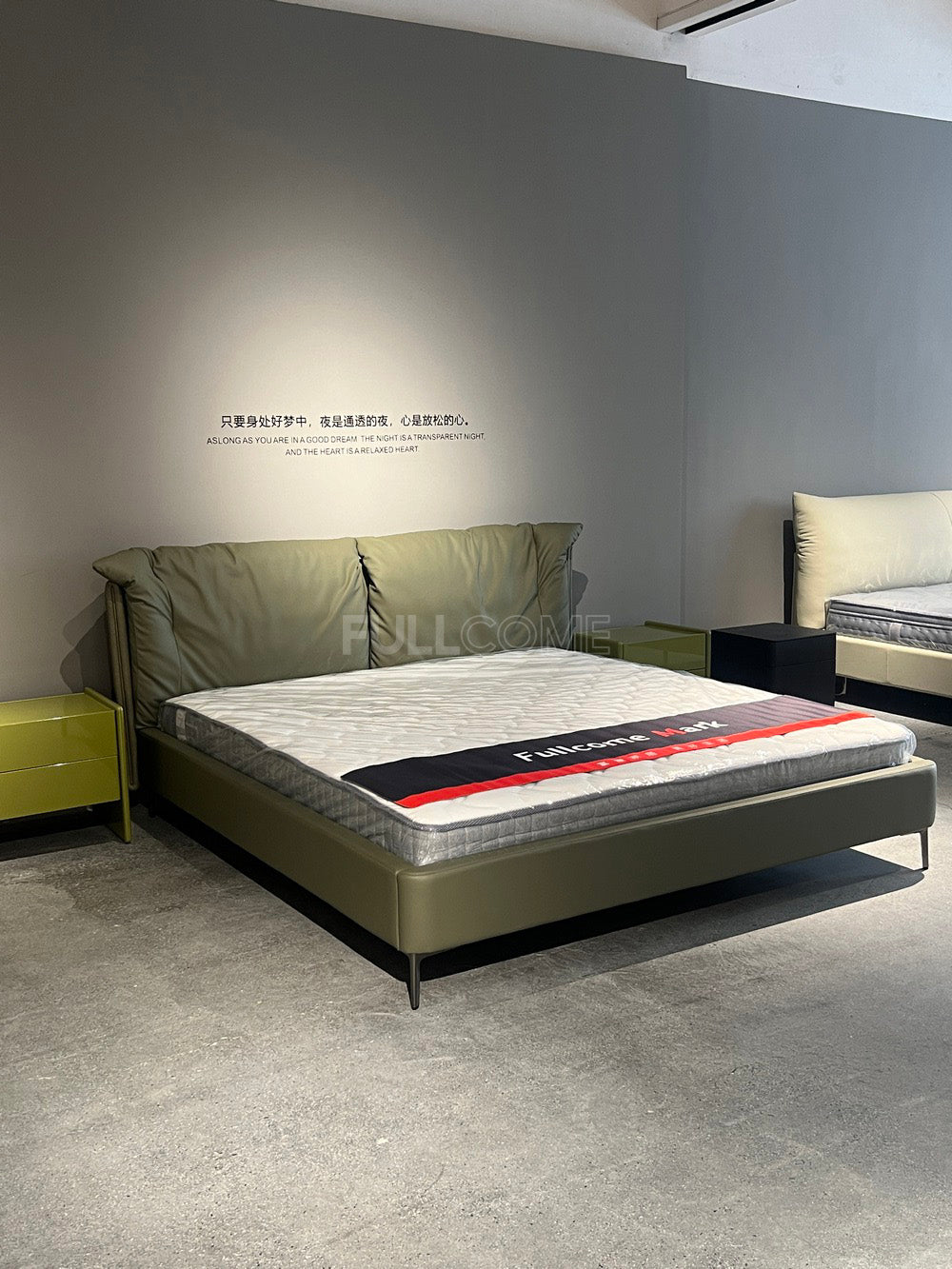 The Sage Winged Pillow Bed