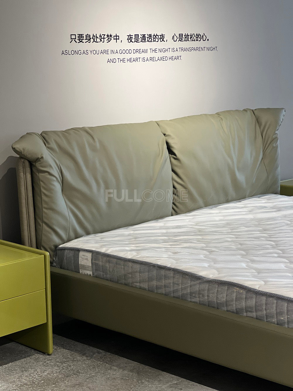 The Sage Winged Pillow Bed