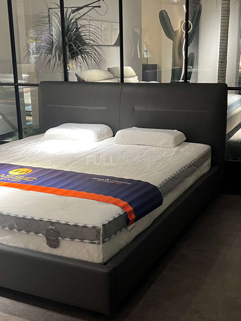 The Slant Seam Headboard Bed