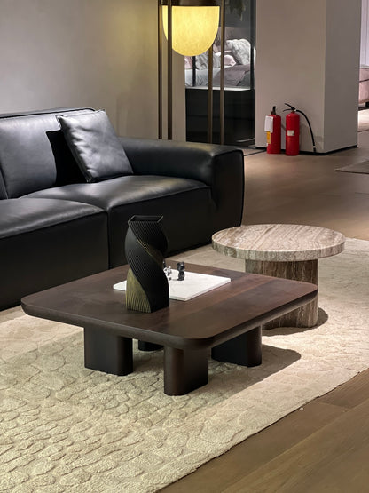 The Rounded-Corner Smoked Coffee Table