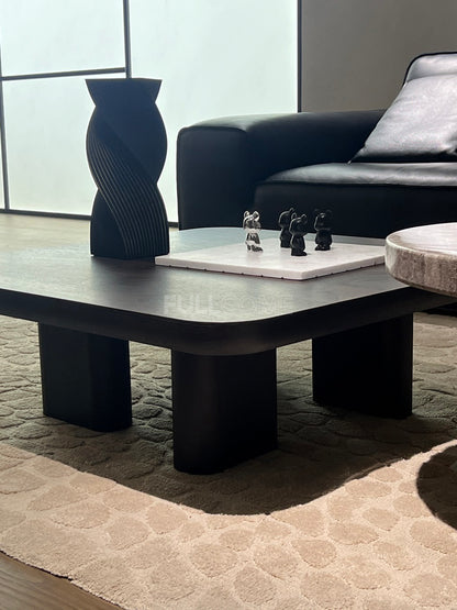 The Rounded-Corner Smoked Coffee Table