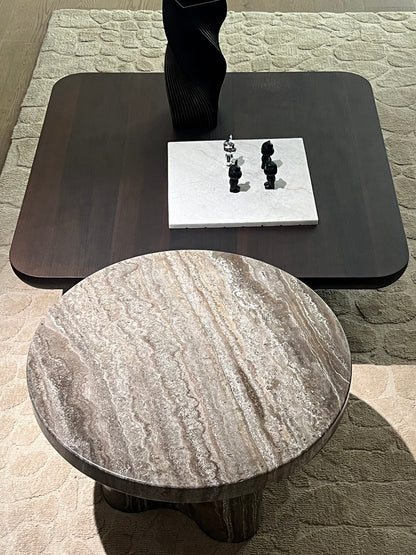 The Rounded-Corner Smoked Coffee Table