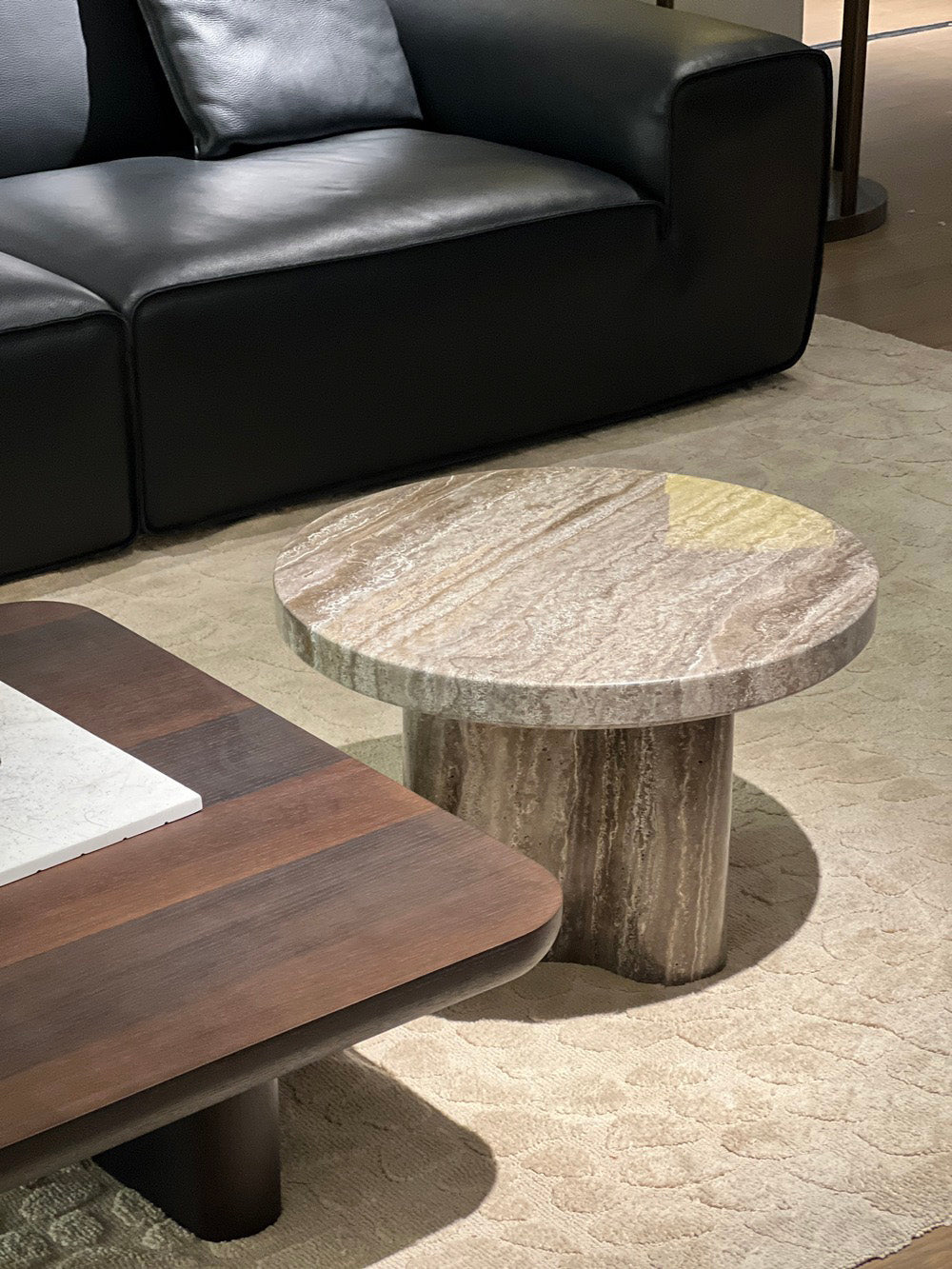 The Rounded-Corner Smoked Coffee Table