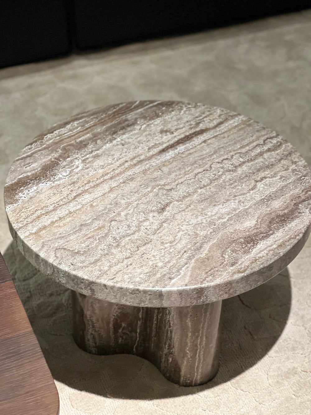 The Rounded-Corner Smoked Coffee Table